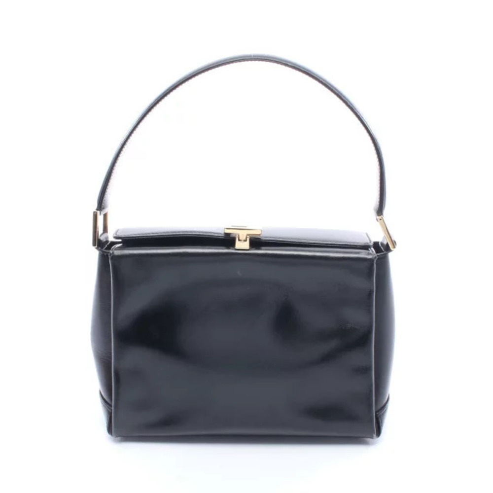 Gucci goldtone structured box silhouette black